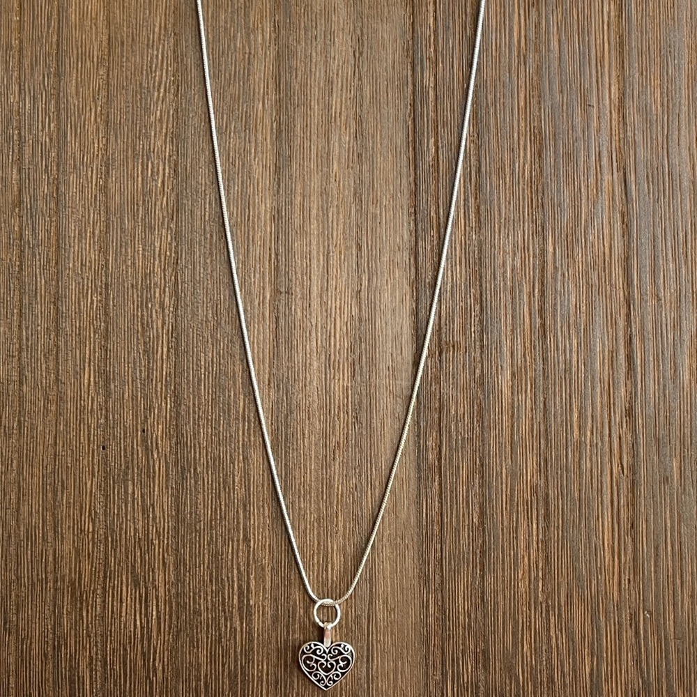 Silver heart necklace